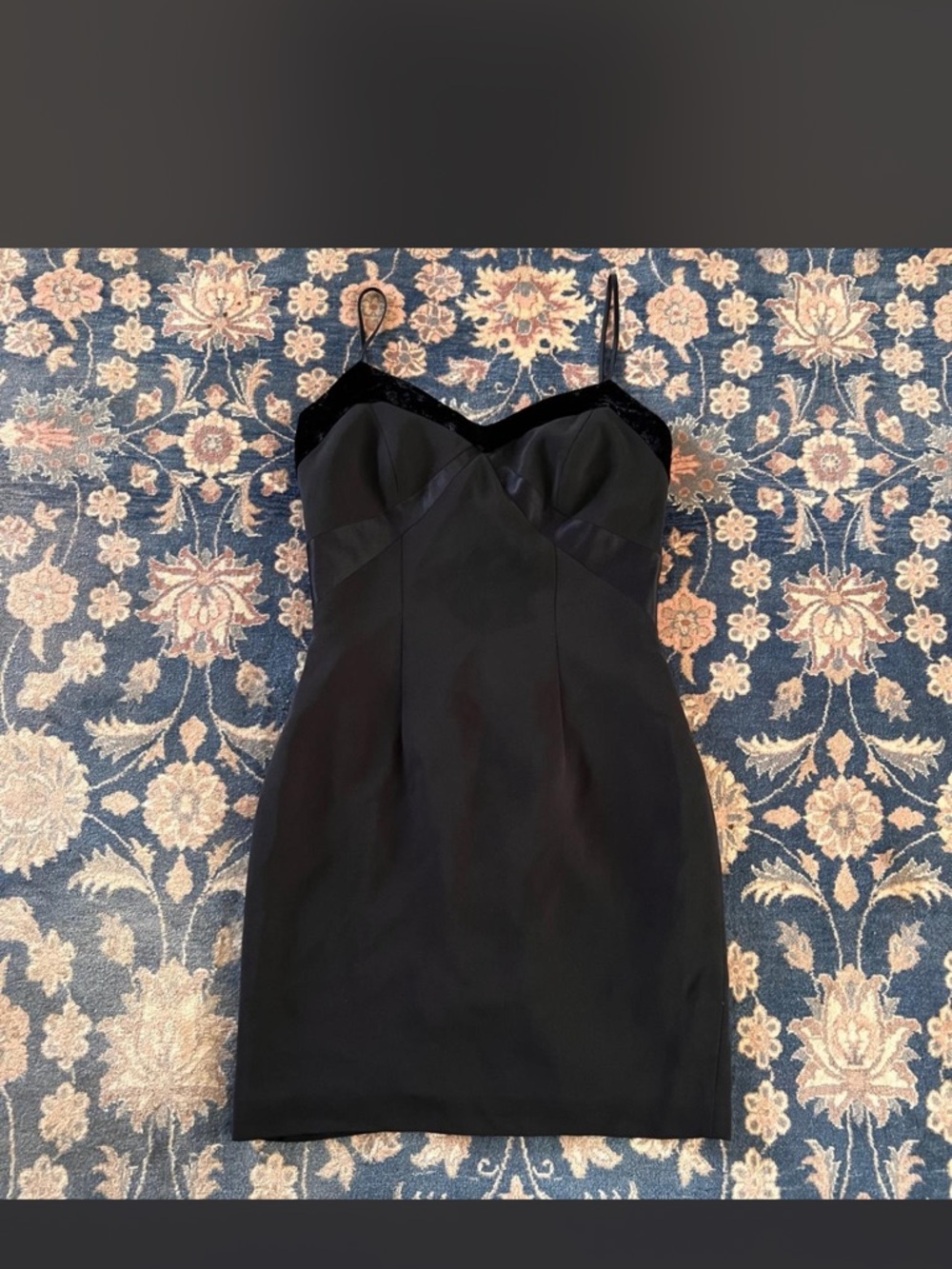 Lillie Rubin Black Spaghetti-Strap Mini Dress